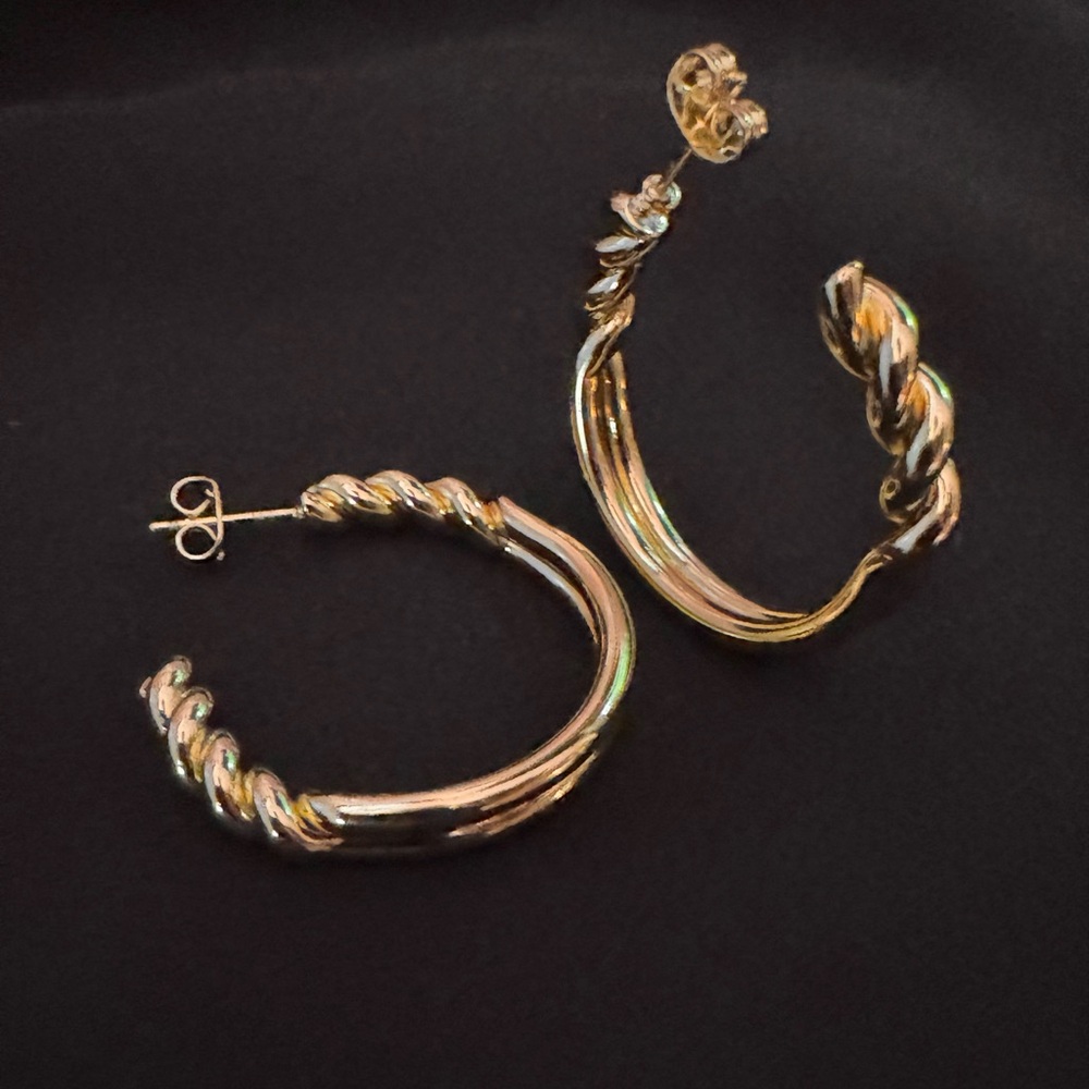 18k Yellow Gold Plated Hoops